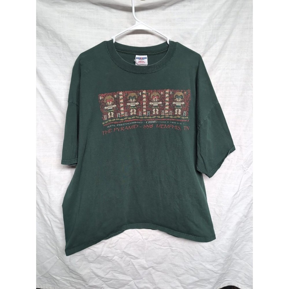 Jerzees Vintage Green 1998 The Pyramid Memphis T Shirt Size 2XL